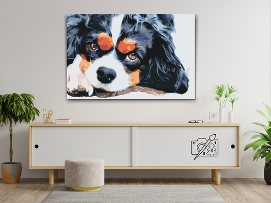 Paint by number - Thougtful Dog