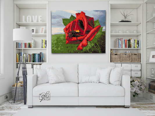 Diamond Paint - Bien på rosen