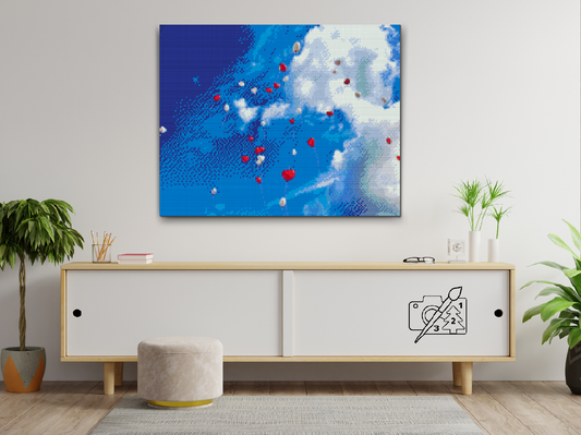 Diamond Paint - Himlen fuld af balloner