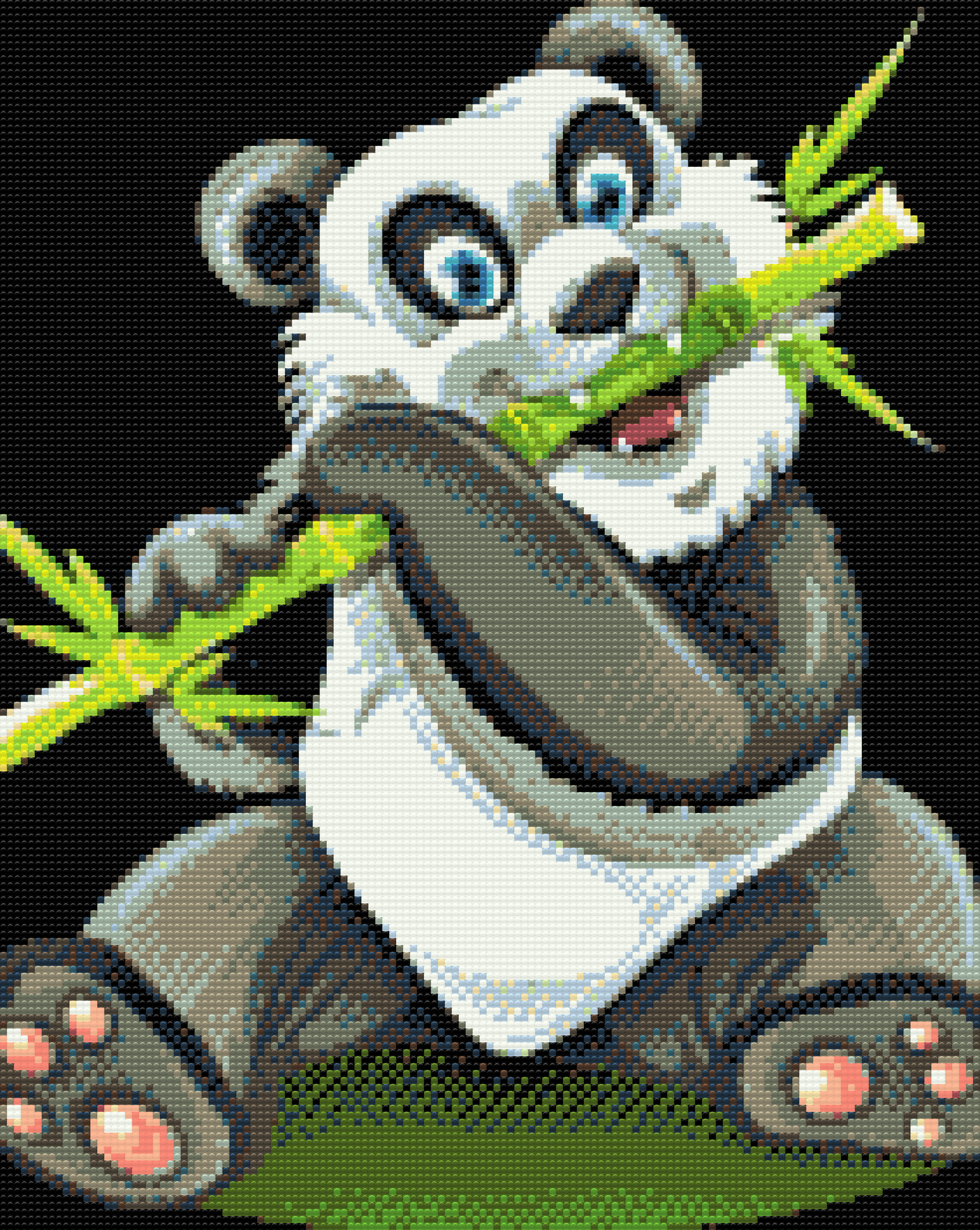 Diamond Paint - Panda med bambus