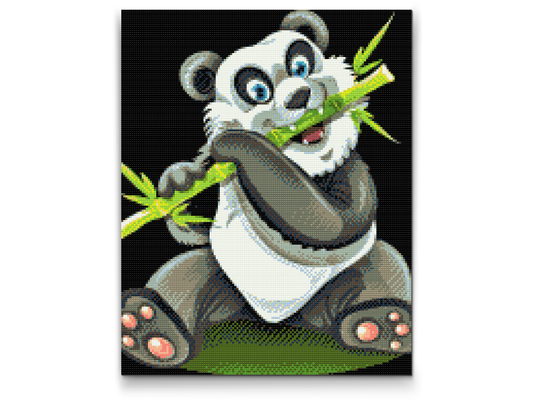 Diamond Paint - Panda med bambus