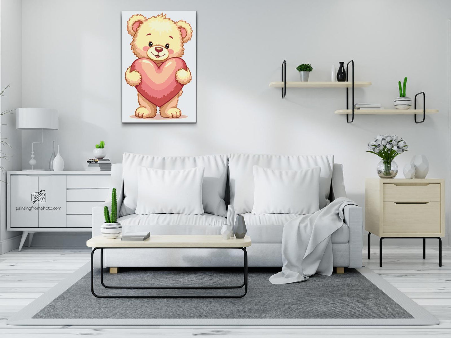 Paint by number - Bamse med hjerte
