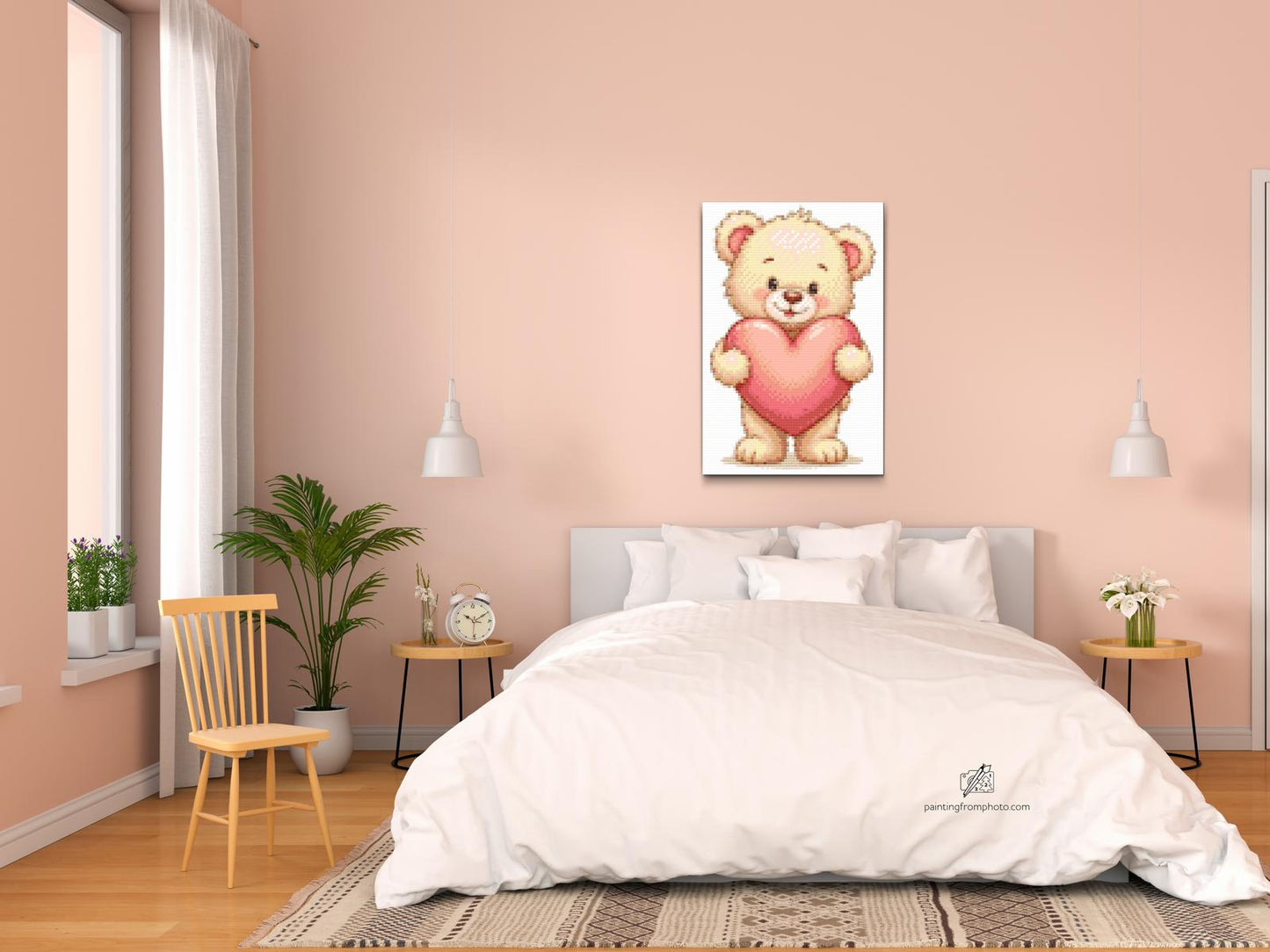 Diamond Paint - Bamse med hjerte