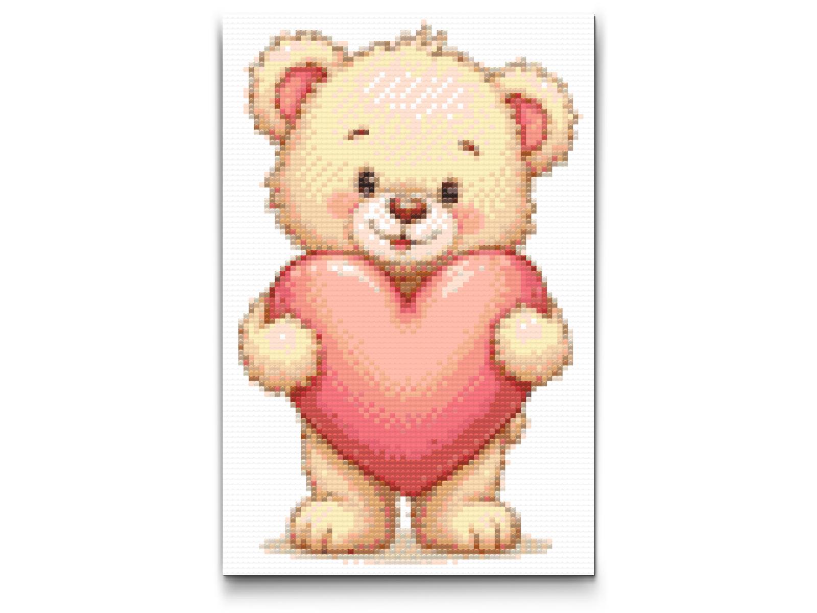 Diamond Paint - Bamse med hjerte