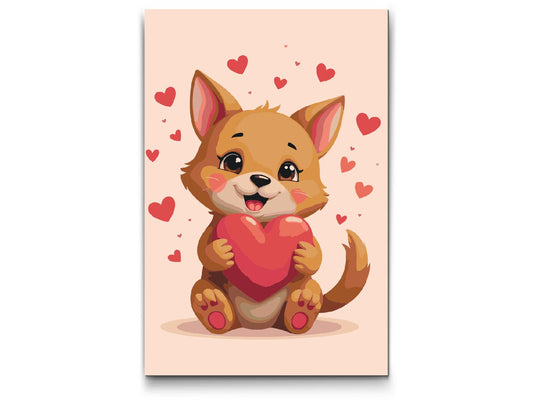 Paint by number - Dyr med hjerte