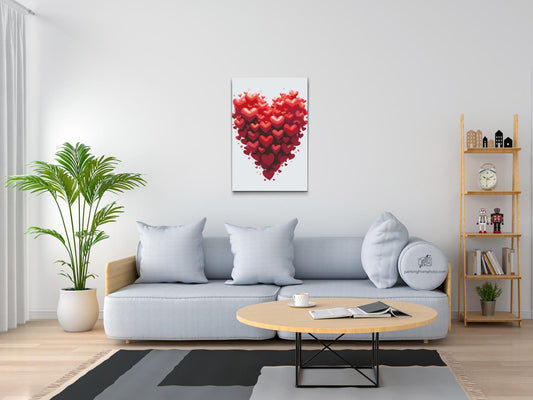 Paint by number - Hjerte lavet af hjerter