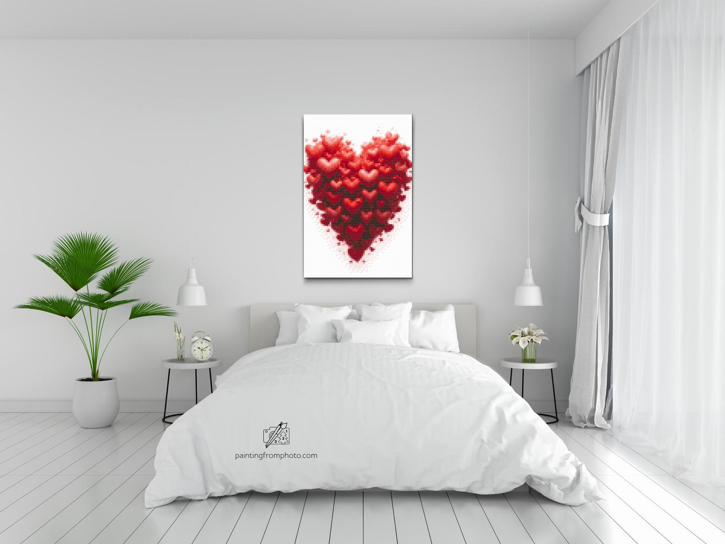 Diamond Paint - Hjerte lavet af hjerter