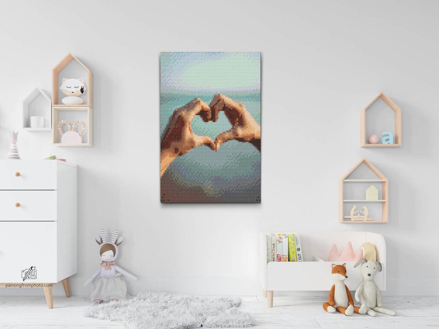 Diamond Paint - Hjerte lavet af hænder