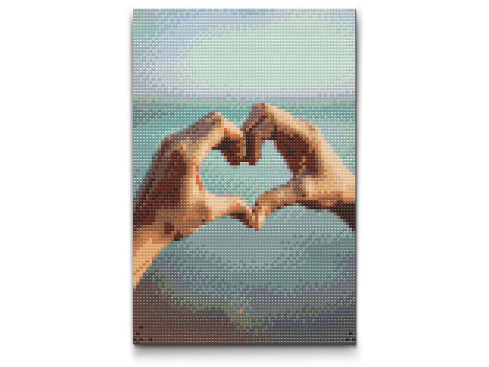 Diamond Paint - Hjerte lavet af hænder