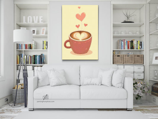 Diamond Paint - Hjertekaffe