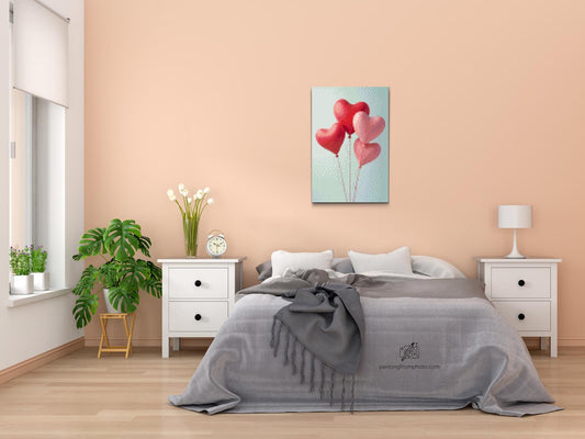 Diamond Paint - Hjerteformede balloner