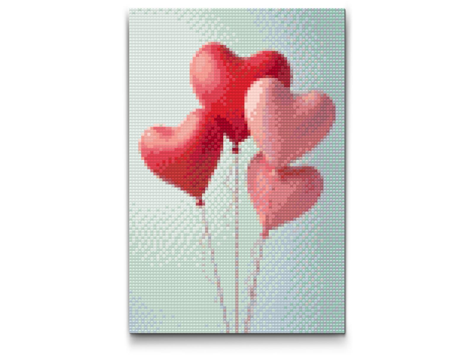 Diamond Paint - Hjerteformede balloner