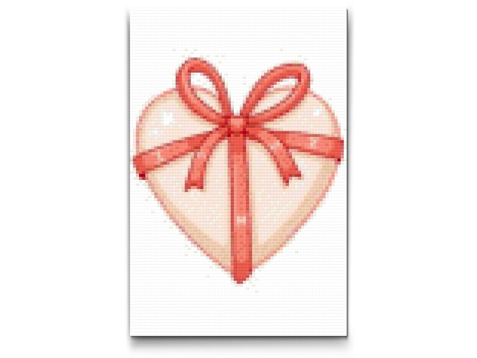 Diamond Paint - Hjerte med sløjfe
