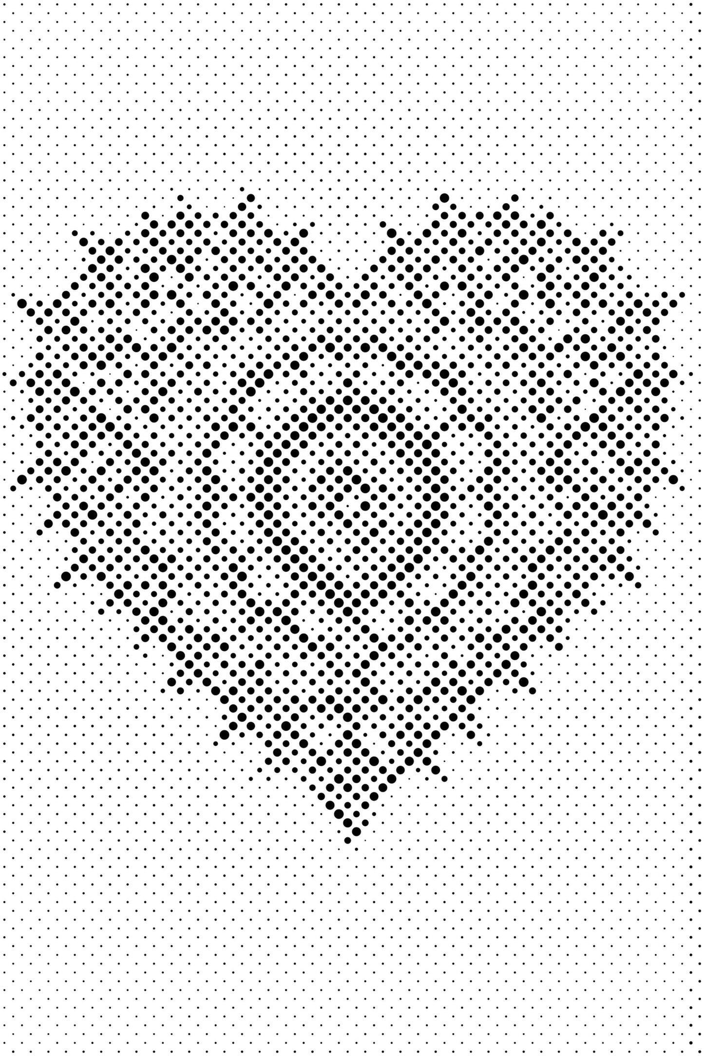 Dotting - Sort og hvidt hjerte