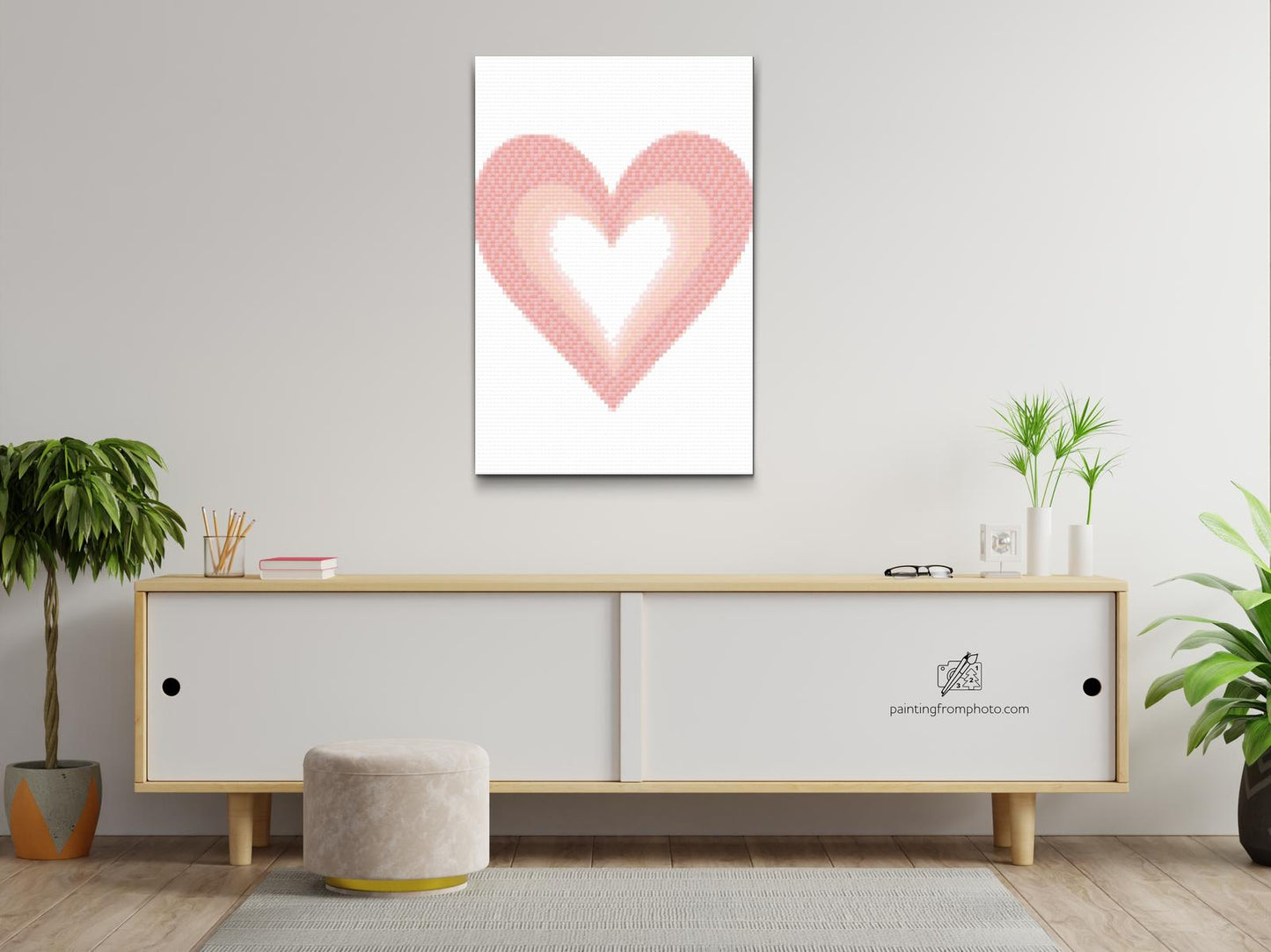 Diamond Paint - Minimalistisk hjerte
