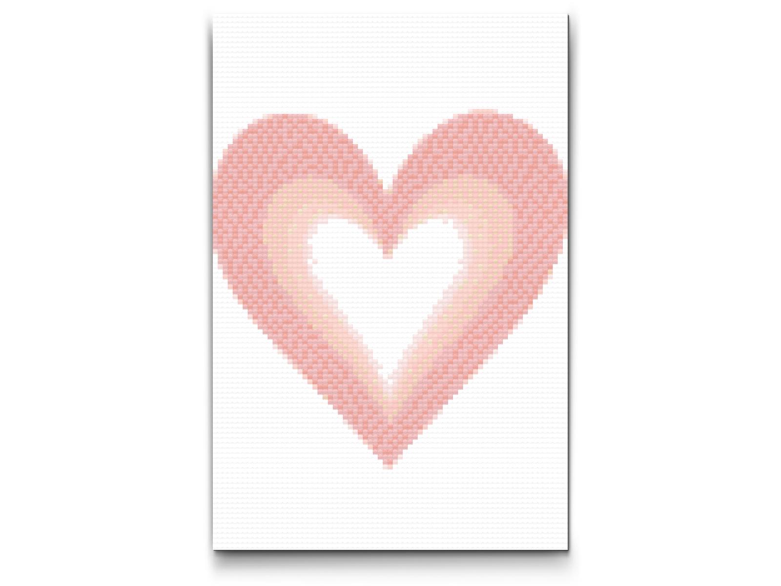 Diamond Paint - Minimalistisk hjerte