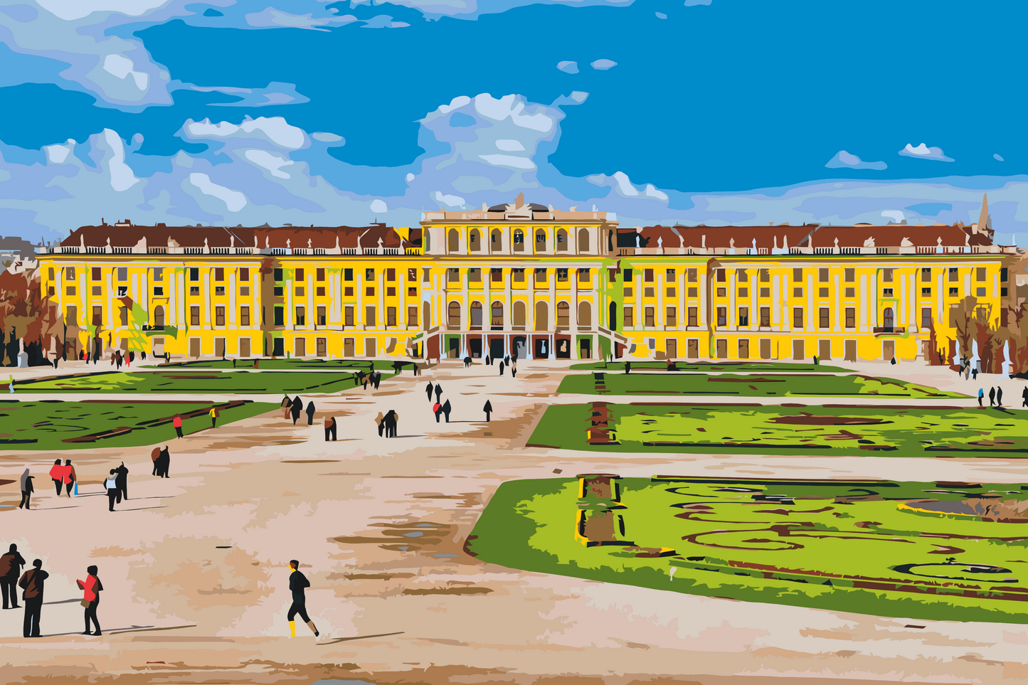 Paint by number - Schönbrunn Slot i Wien