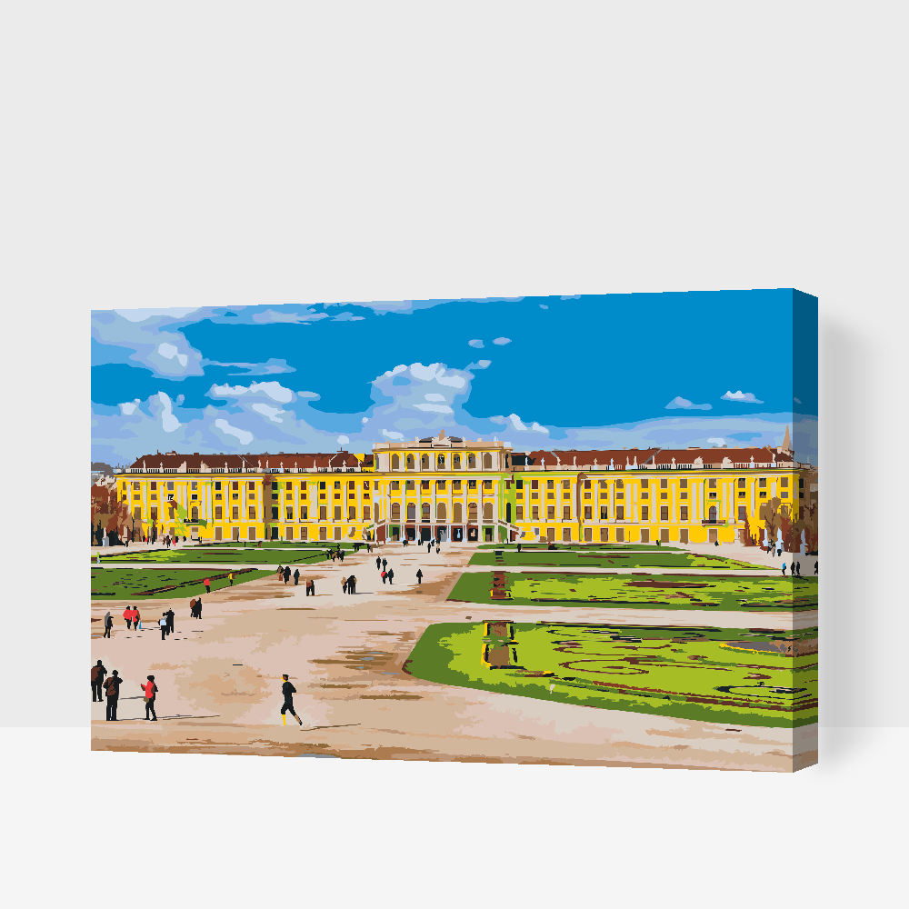 Paint by number - Schönbrunn Slot i Wien