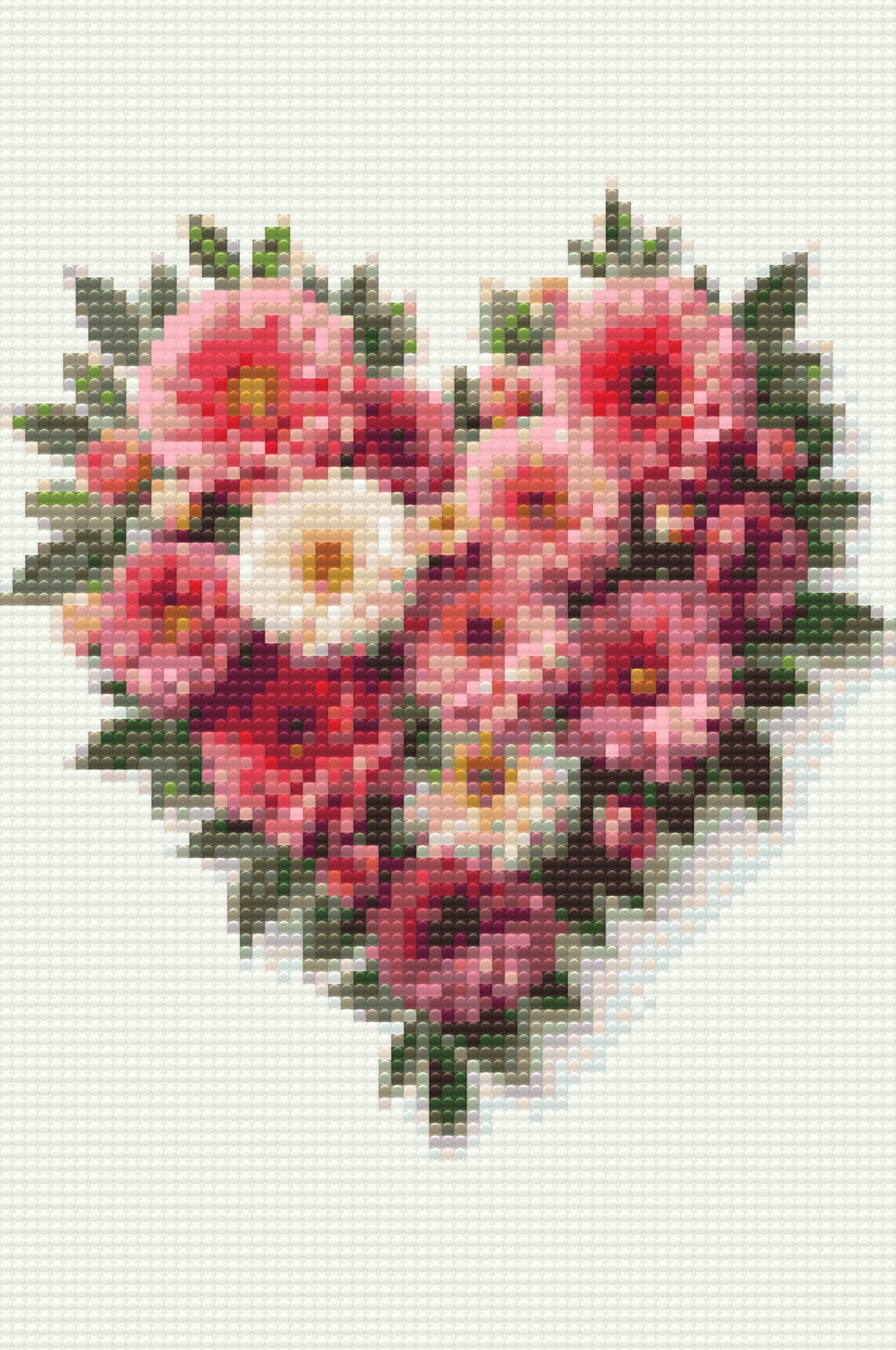 Diamond Paint - Hjerte lavet af blomster