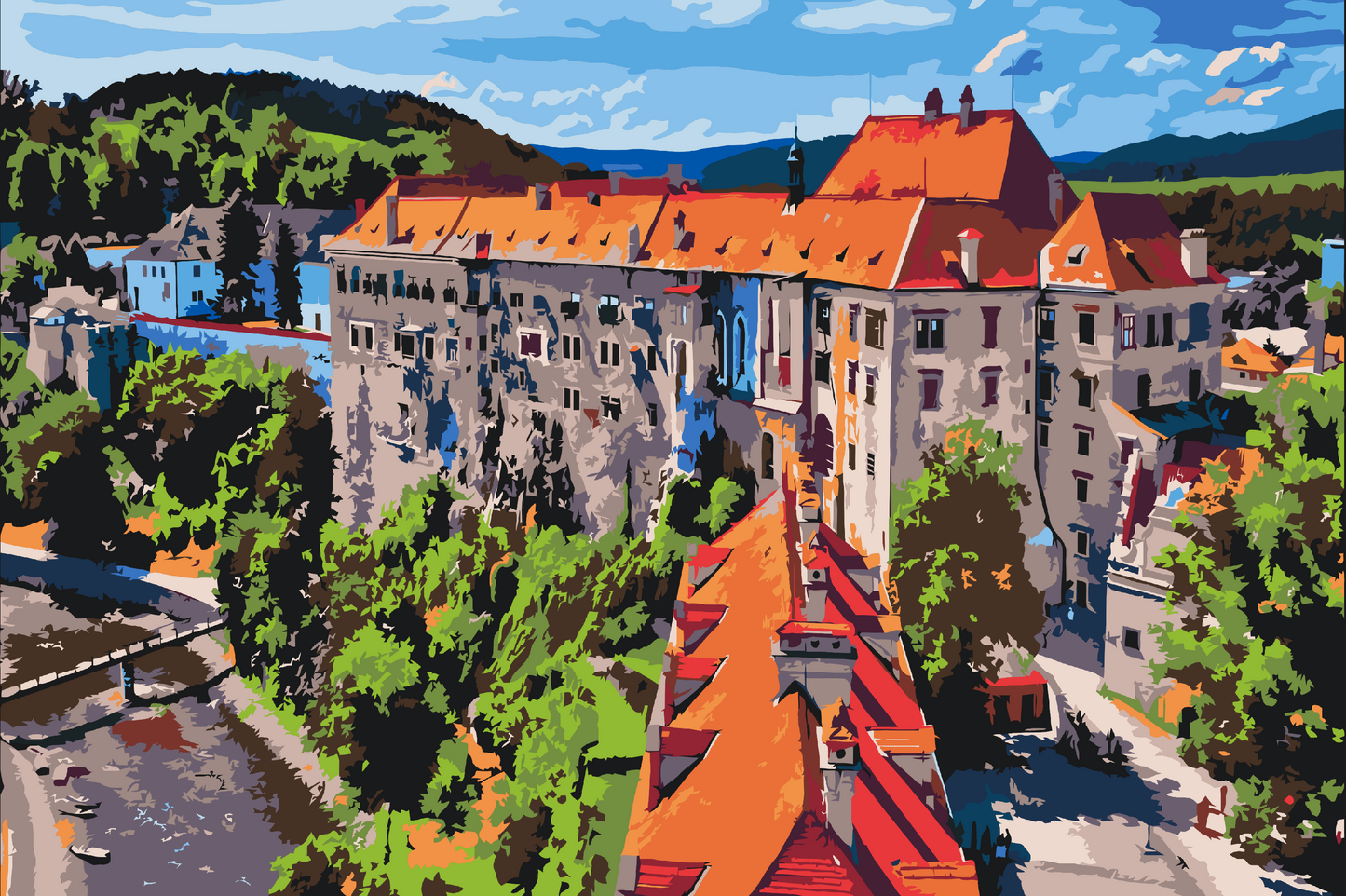 Paint by number - Tjekkisk Krumlov 2