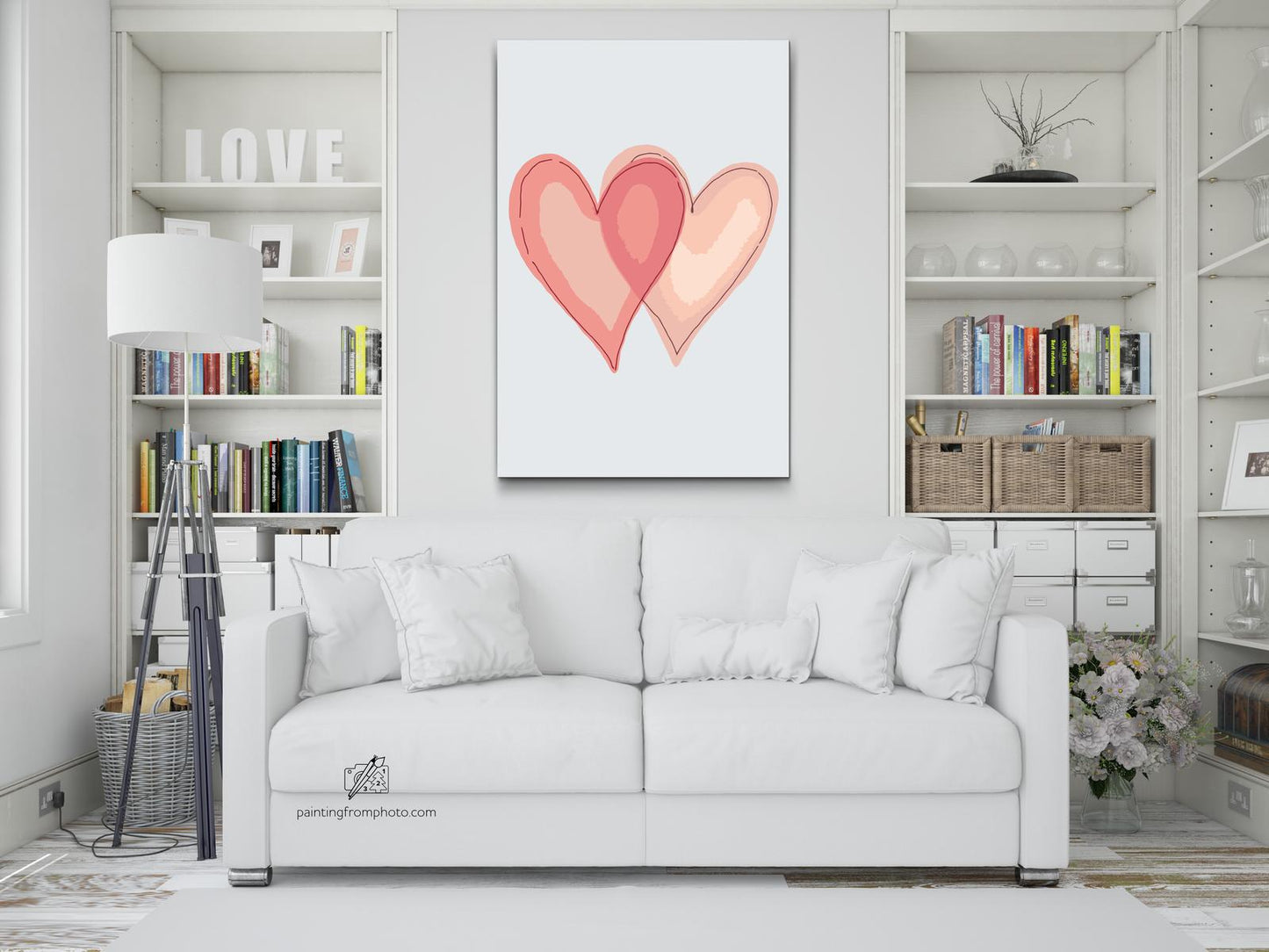 Paint by number - To hjerter