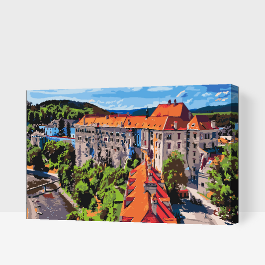 Paint by number - Tjekkisk Krumlov 2