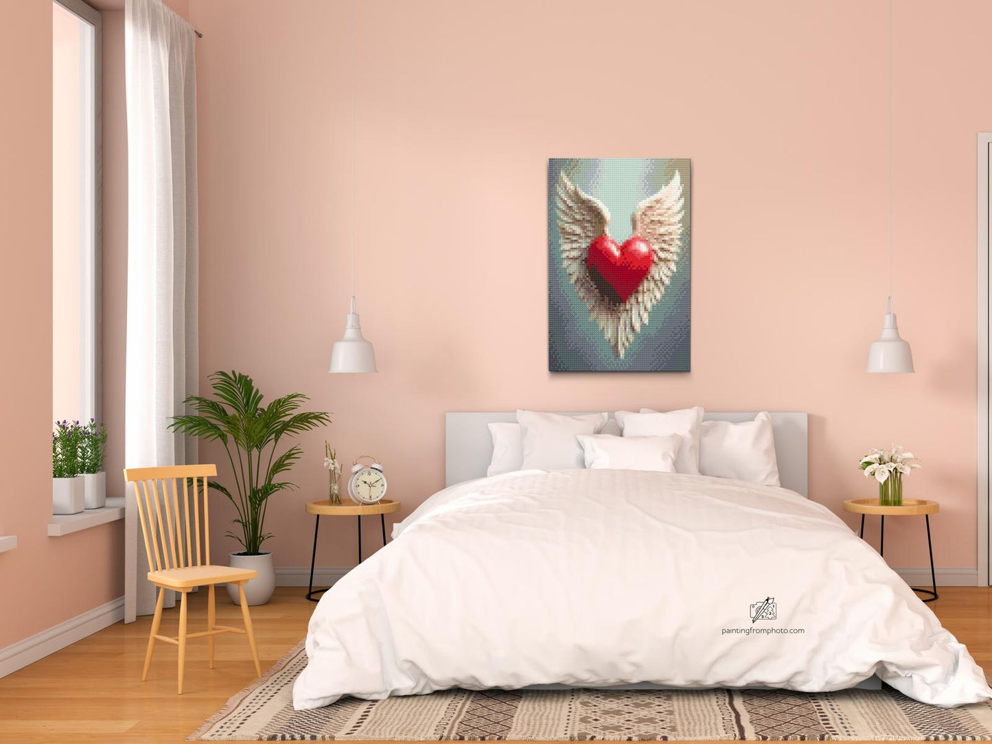 Diamond Paint - Vinget hjerte