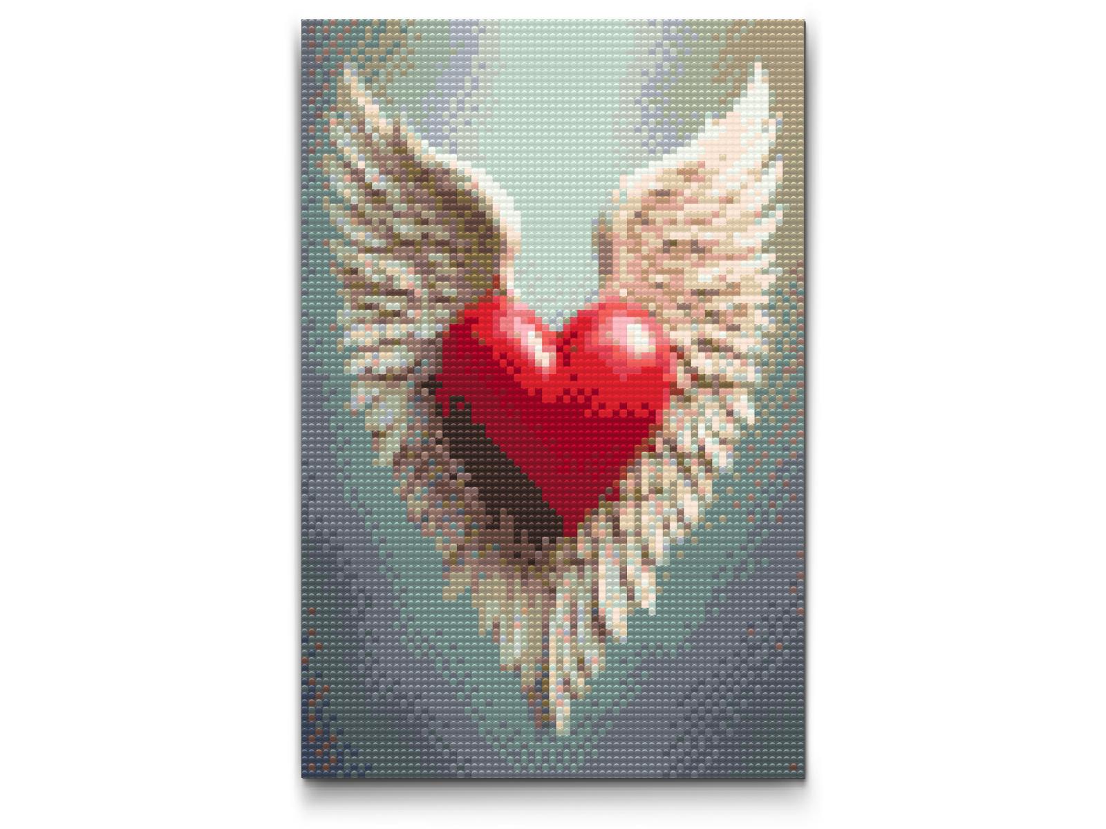 Diamond Paint - Vinget hjerte