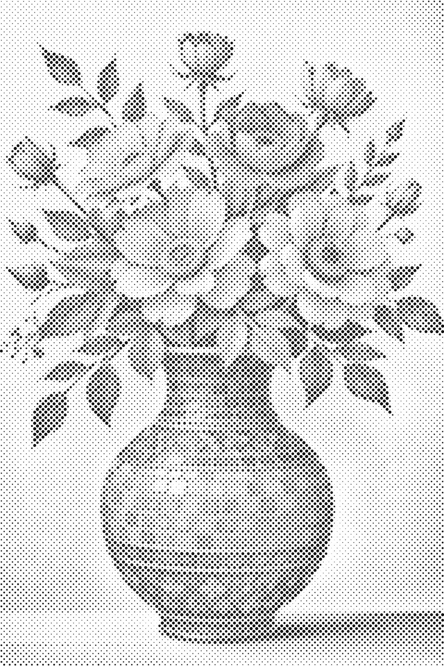 Dotting - Farverig buket i en mosaikvase