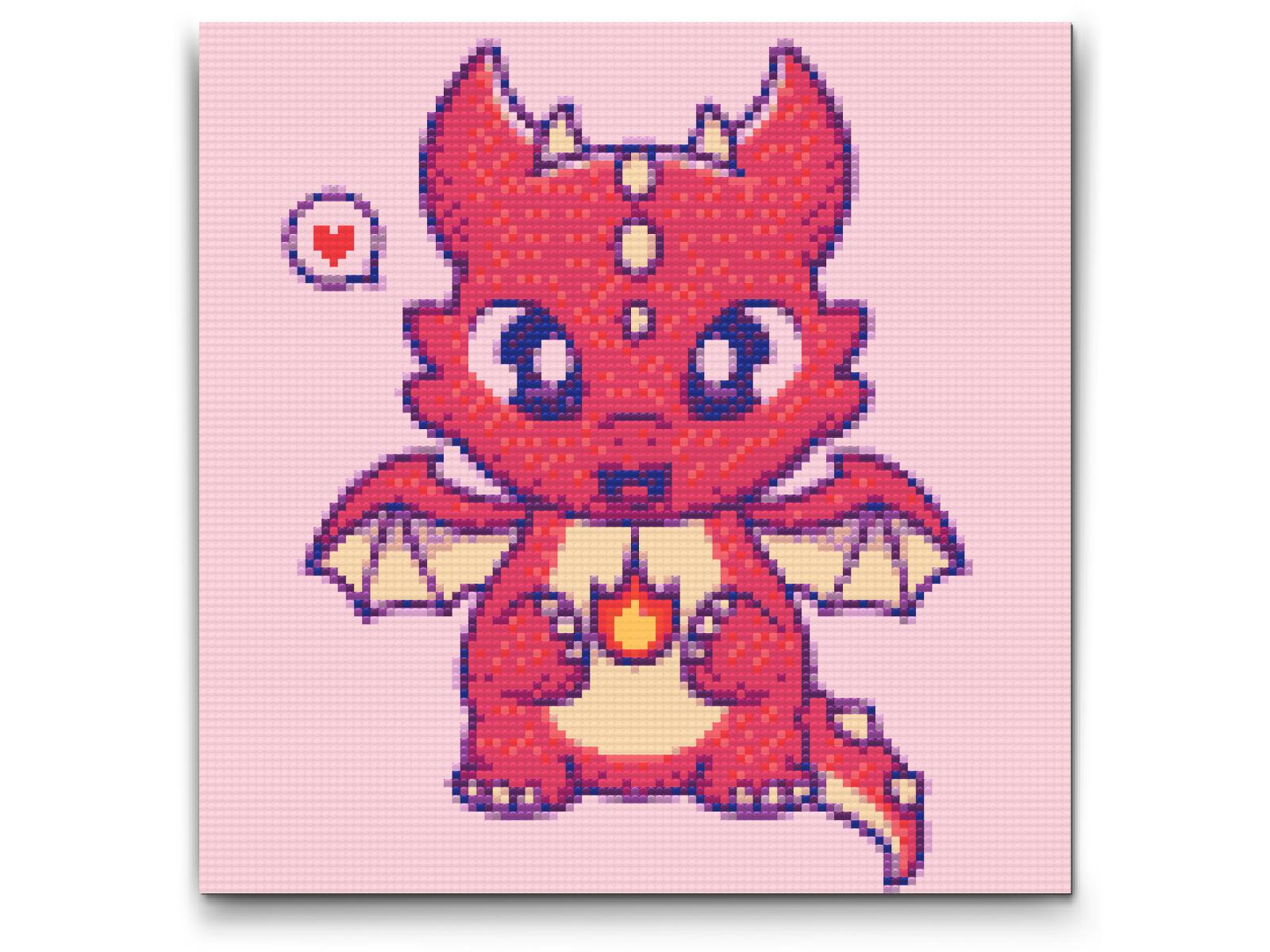 Diamond Paint - Sød lille drage