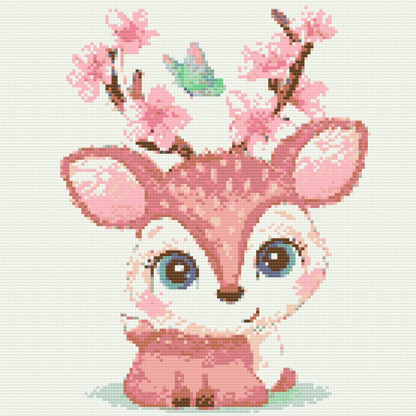 Diamond Paint - Hjorte med kirsebærblomster