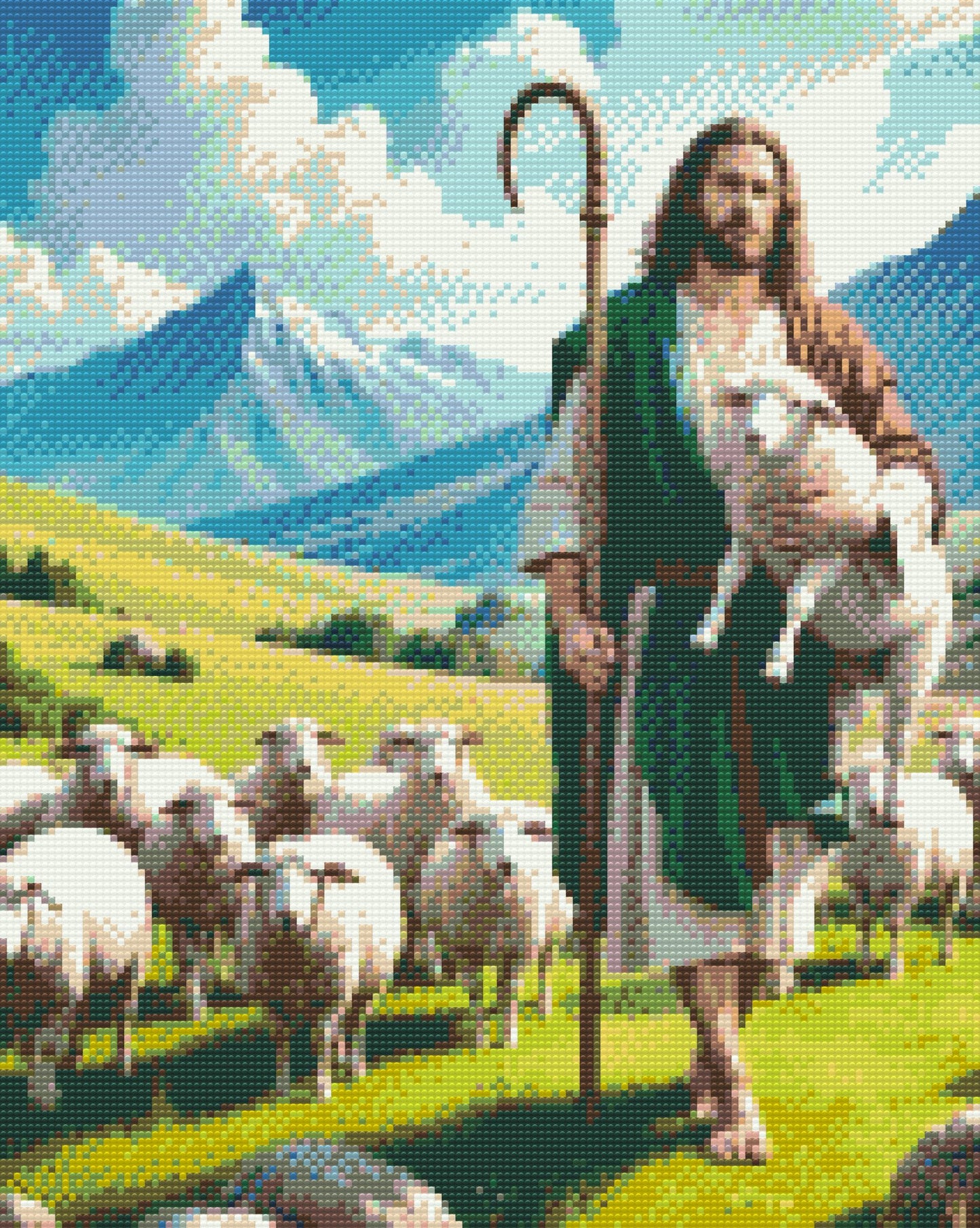 Diamond Paint - Jesus med får på græsmarken