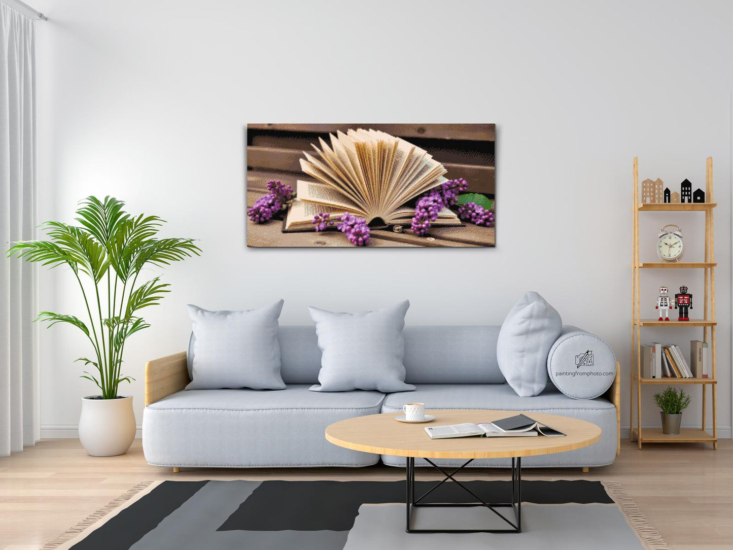 Diamond Paint - Syrenblomster med en bog