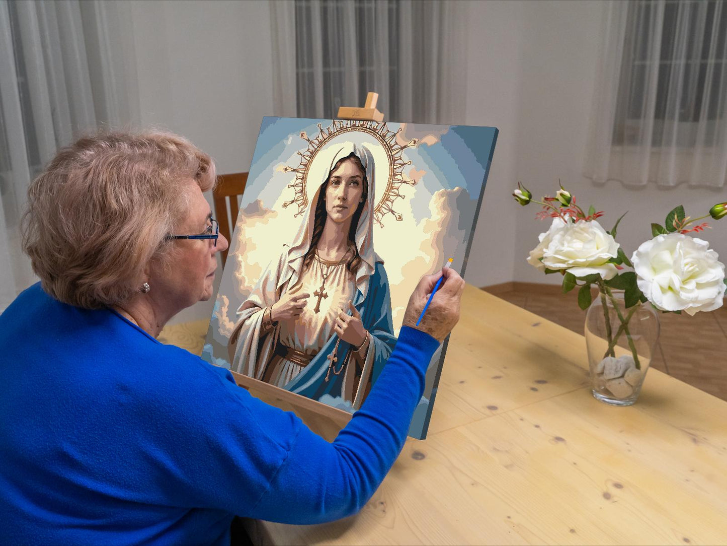 Paint by number - Maria med et kors