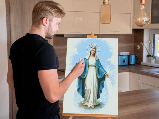 Diamond Paint - Maria med en krone