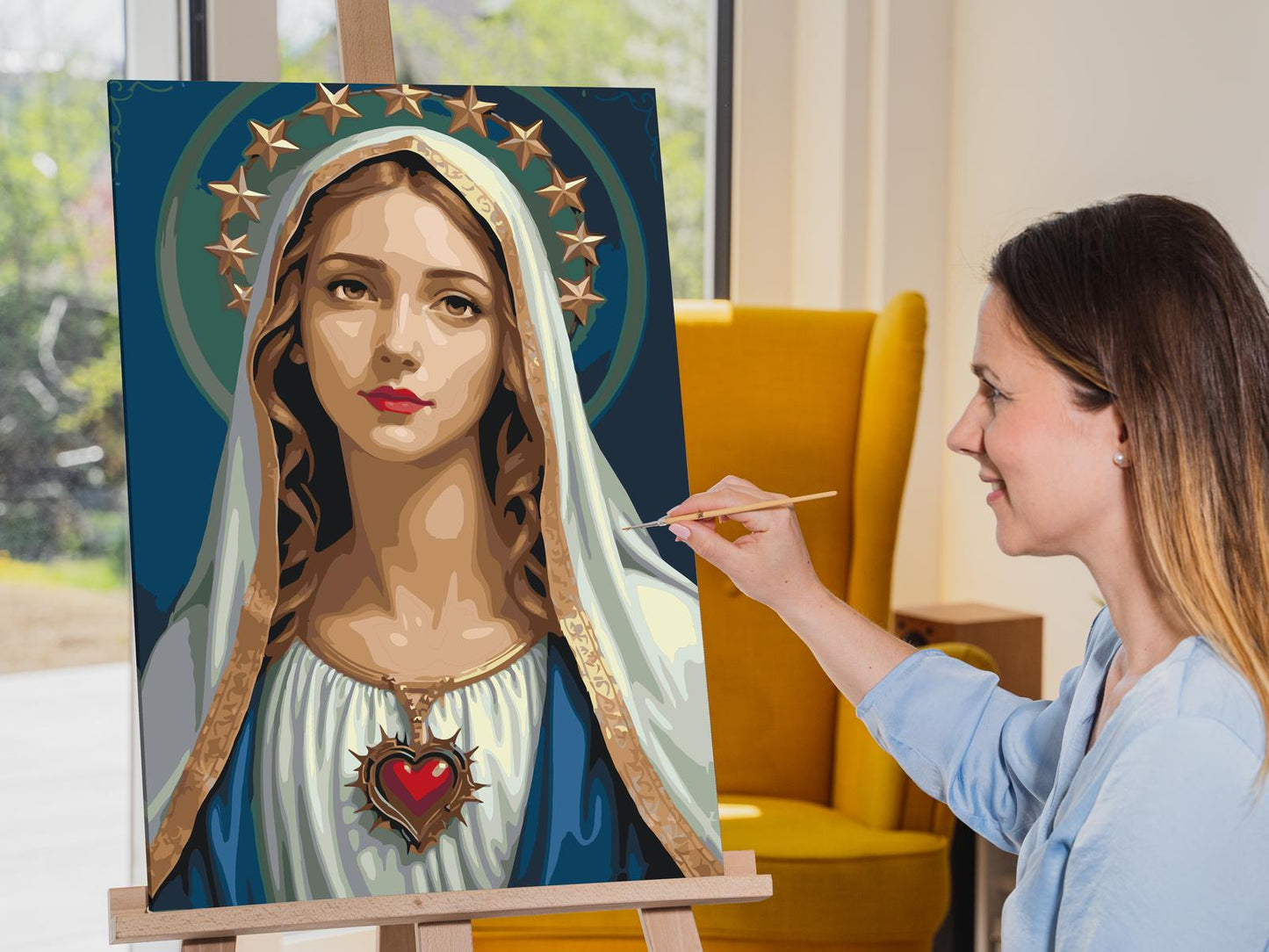 Paint by number - Mary med et hjerte