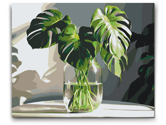 Paint by number - Monstera i en vase