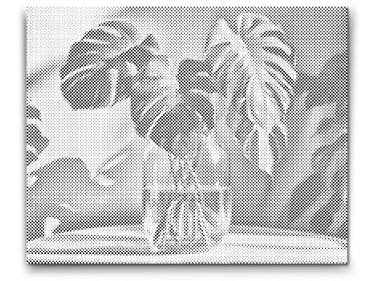 Dotting - Monstera i en vase