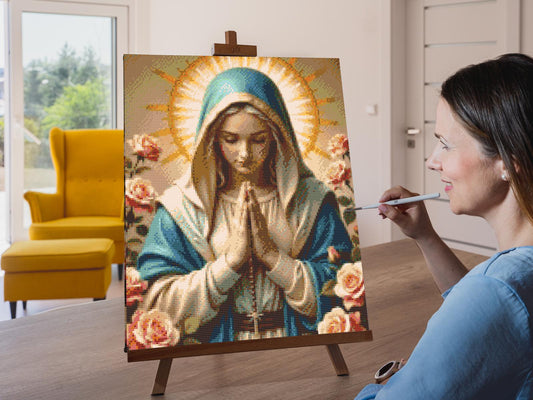 Diamond Paint - Den bedefulde Maria