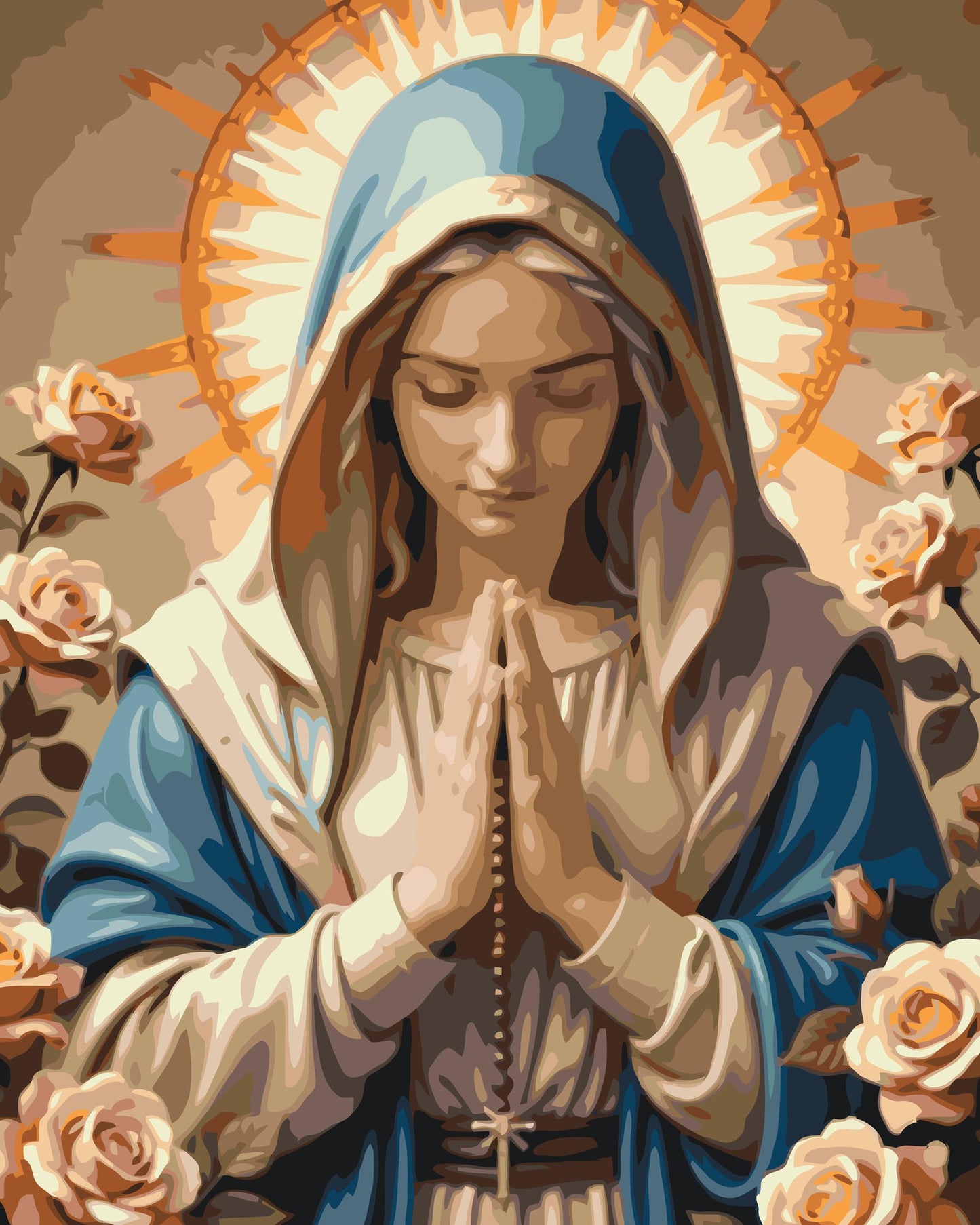Paint by number - Den bedefulde Maria