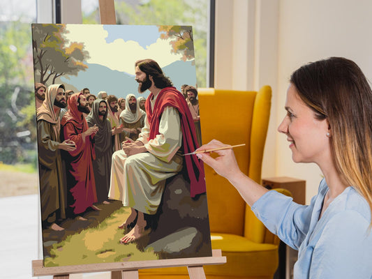 Paint by number - Jesu Prædiken i Skoven