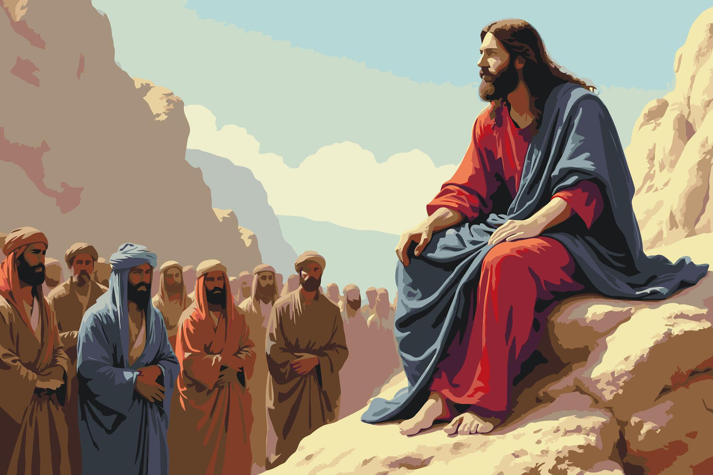 Paint by number - Jesu bjergprædiken