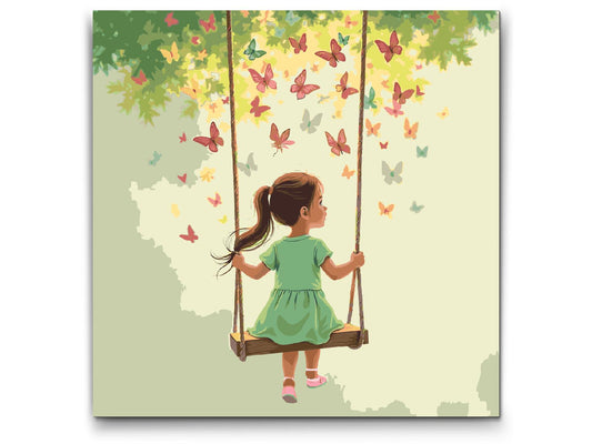 Paint by number - Pige på gyngen