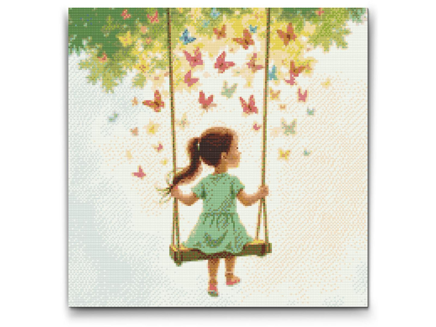 Diamond Paint - Pige på gyngen