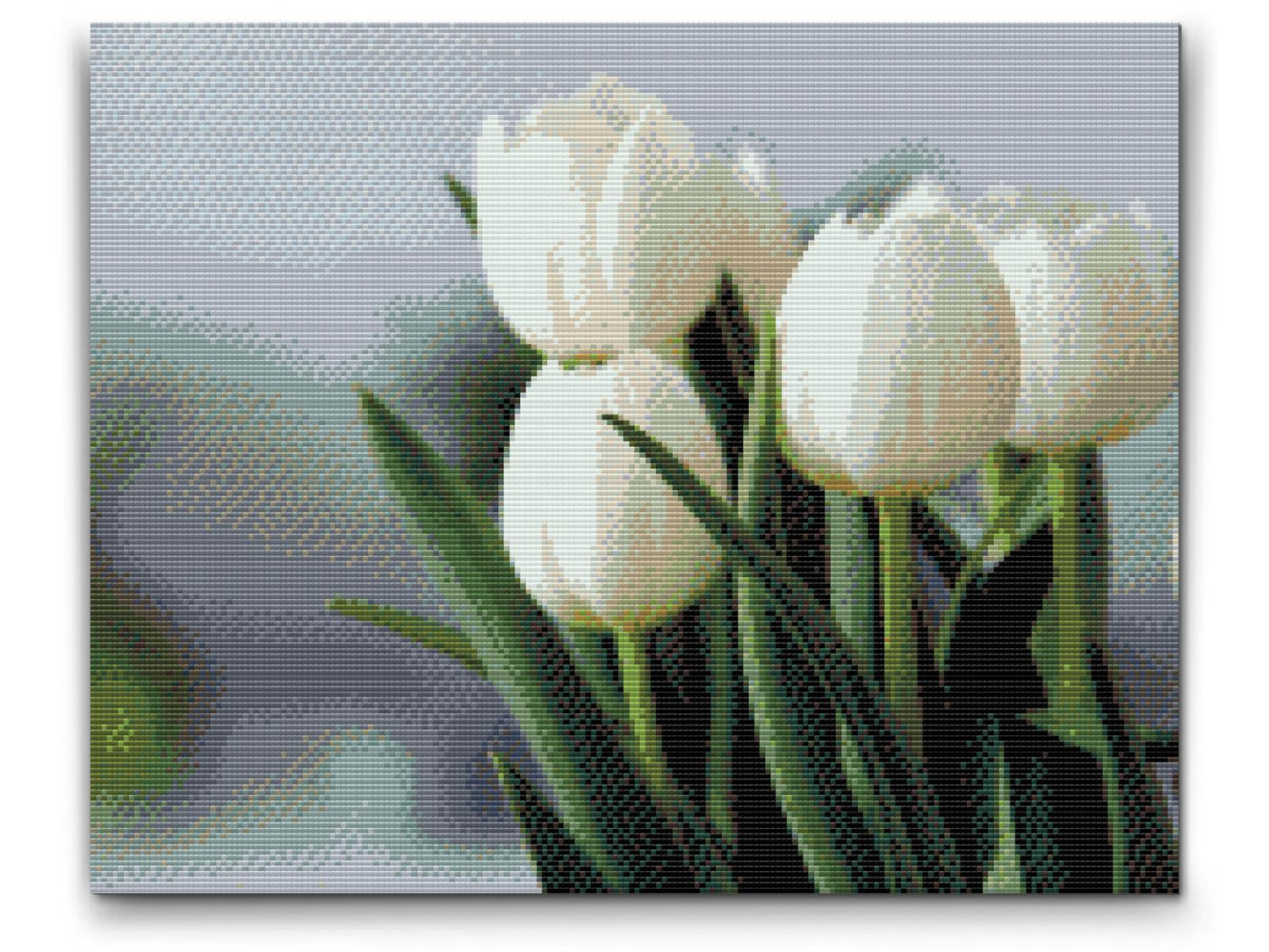 Diamond Paint - Hvide tulipaner