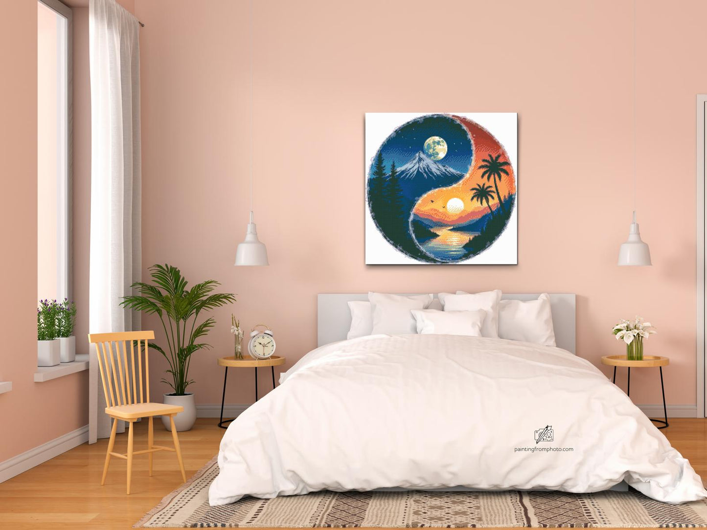 Diamond Paint - Yin Yang Sol og Måne