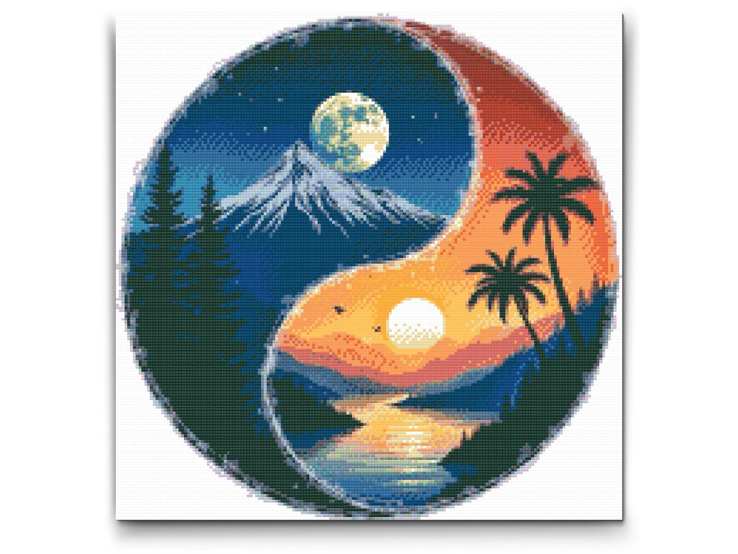 Diamond Paint - Yin Yang Sol og Måne