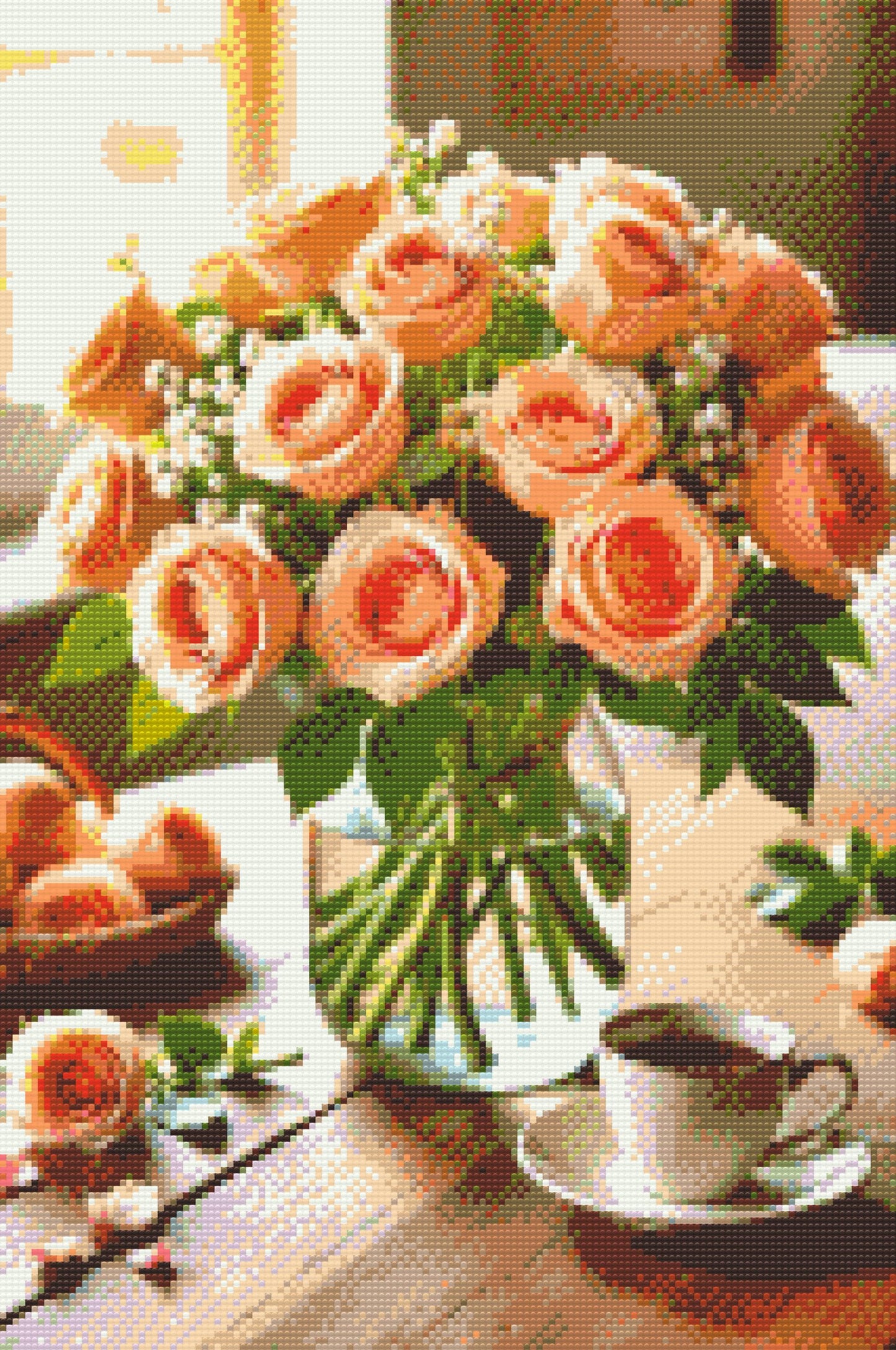 Diamond Paint - Buket roser i en vase