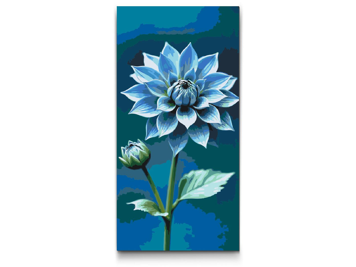 Paint by number - Blå blomst