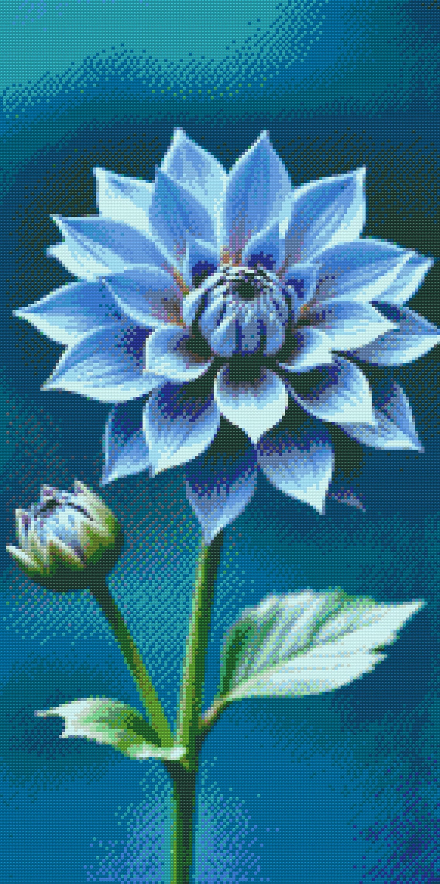 Diamond Paint - Blå blomst